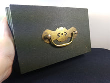 Load image into Gallery viewer, Vintage Metal Cash Money Box 1920's - 1930's with Removable Coin Tray Tin Metal and Brass