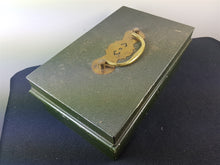 Load image into Gallery viewer, Vintage Metal Cash Money Box 1920's - 1930's with Removable Coin Tray Tin Metal and Brass