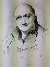 Load image into Gallery viewer, Antique Ink Drawing of Man Alexander Adam Portrait Signed and Titled on Paper Victorian Original Fountain Pen Art 1800's