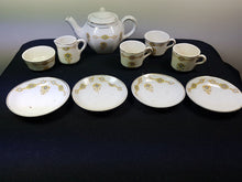 Load image into Gallery viewer, Antique Miniature Tea Set Child's Doll's Victorian Ceramic Teapot Saucer's Teacups  Children's 1800's Original