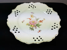 Load image into Gallery viewer, Antique Gebetzlich Geschutz Serving Plate with Painted Flowers Ceramic Pottery Austria Austrian Victorian