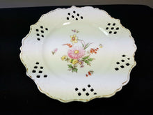 Load image into Gallery viewer, Antique Gebetzlich Geschutz Serving Plate with Painted Flowers Ceramic Pottery Austria Austrian Victorian