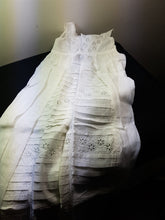 Load image into Gallery viewer, Antique White Cotton Girl's Christening Gown Dress Victorian 1800's Original
