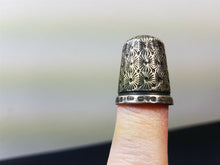 Load image into Gallery viewer, Antique Sterling Silver Thimble Sewing Supplies Tools 1800's Victorian Original