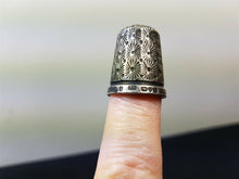 Load image into Gallery viewer, Antique Sterling Silver Thimble Sewing Supplies Tools 1800's Victorian Original