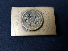 Load image into Gallery viewer, Antique Matchbox Match Box Holder Brass Metal WWI Trench Art  with Mermaid Etching