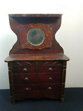 Load image into Gallery viewer, Antique Money Box Bank Miniature Doll Chest of Drawers Sideboard Wood Wooden Victorian Hand Made Original