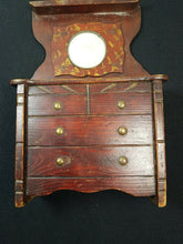 Load image into Gallery viewer, Antique Money Box Bank Miniature Doll Chest of Drawers Sideboard Wood Wooden Victorian Hand Made Original