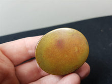 Load image into Gallery viewer, Antique Pill Box Jewelry or Trinket Cameo Copper and Brass Metal Celluloid Hand Etched Victorian Edwardian Late 1800's - Early 1900's Oval