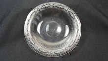 Load image into Gallery viewer, Antique Clear Etched Glass Bowl Late Georgian Early Victorian 1800's Original