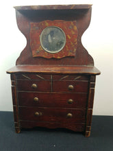 Load image into Gallery viewer, Antique Money Box Bank Miniature Doll Chest of Drawers Sideboard Wood Wooden Victorian Hand Made Original
