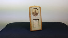 Load image into Gallery viewer, Antique Perpetual Calendar 1908 in Wood Leather Linen & Glass Frame with St Paul's Cathedral London England Picture Desk Top Edwardian