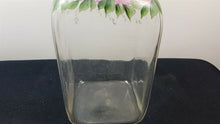Load image into Gallery viewer, Vintage Glass Decanter Bottle Clear with Hand Painted Flowers 1930's Original