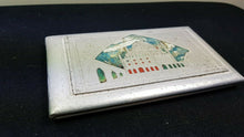 Load image into Gallery viewer, Antique Cigarette Case Aluminum Metal Trench Art Silver Metal Hand Etched Vintage
