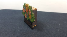 Load image into Gallery viewer, Antique French Matchbox Holder Match Box Hand Painted Wood Flower Basket Wooden Hand Made Original Vintage