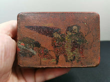 Load image into Gallery viewer, Antique Trinket or Jewelry Box Japanese with Painting on Top Lid Asian Oriental Lacquer Ware Hand Painted Original