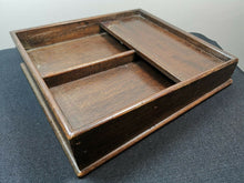 Load image into Gallery viewer, Antique Letter Rack Holder Desk Top Wooden Wood Writing Slope Storage Box