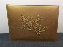 Load image into Gallery viewer, Vintage Chocolates Tin Box Gold Metal with Flower Bouquet Relief Early 1900's Original Carr of England English British Confectionery