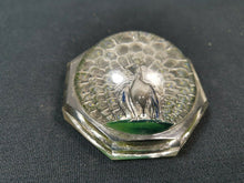 Load image into Gallery viewer, Vintage Glass Paperweight Peacock Bird Intaglio Art Deco 1930's
