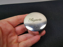 Load image into Gallery viewer, Antique Sugar Box Travel Traveling Storage Container Silver Plated EPNS Early 1900's Engraved Sugar on Top Lid