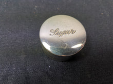 Load image into Gallery viewer, Antique Sugar Box Travel Traveling Storage Container Silver Plated EPNS Early 1900's Engraved Sugar on Top Lid
