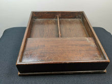 Load image into Gallery viewer, Antique Letter Rack Holder Desk Top Wooden Wood Writing Slope Storage Box
