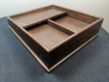 Load image into Gallery viewer, Antique Letter Rack Holder Desk Top Wooden Wood Writing Slope Storage Box