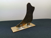 Load image into Gallery viewer, Antique Brass Victorian Ladies Boot Shoe Cobblers Display Sign Oil Lamp Light Reflector 1800's Original Hand Made Miniature Art Sculpture
