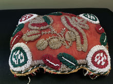 Load image into Gallery viewer, Antique Beaded Pincushion Sweetheart Pin Cushion Large 11 x 8 Hand Made Original Late 1800's - Early 1900's