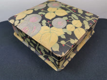 Load image into Gallery viewer, Vintage Art Deco Sewing Box Storage Fabric Cloth Covered with Original Buttons Included Inside 1920's - 1930's Original