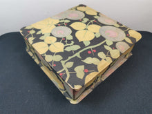 Load image into Gallery viewer, Vintage Art Deco Sewing Box Storage Fabric Cloth Covered with Original Buttons Included Inside 1920's - 1930's Original