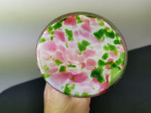 Load image into Gallery viewer, Antique Glass Flower Vase White Green and Pink Late 1800's Original Victorian