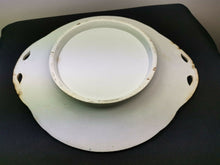 Load image into Gallery viewer, Antique Victorian Serving Platter Plate Dish Blue and White Ceramic Pottery Victorian 1800's  Round Large Flow Blue Transferware