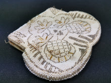 Load image into Gallery viewer, Vintage White Beaded Clutch Bag Purse Early 1900's - 1920's Original with Glass Beads Evening Formal Made in Czechoslovakia