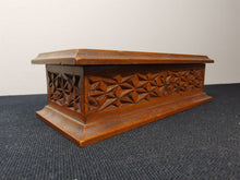 Load image into Gallery viewer, Antique Stamp Box Wooden Hand Carved Wood Victorian Late 1800's