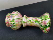 Load image into Gallery viewer, Antique Glass Flower Vase White Green and Pink Late 1800's Original Victorian