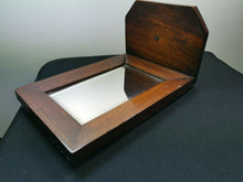 Load image into Gallery viewer, Antique Wall Mirror and Shelf Wood Wooden Inlaid with Beveled Glass Vanity or Shaving Victorian Late 1800's- Early 1900's Original