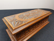 Load image into Gallery viewer, Antique Stamp Box Wooden Hand Carved Wood Victorian Late 1800's