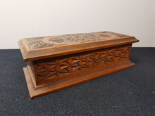 Load image into Gallery viewer, Antique Stamp Box Wooden Hand Carved Wood Victorian Late 1800's