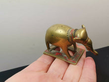 Load image into Gallery viewer, Antique Elephant Snuff Bottle Figural Figurine Bronze Brass Metal with Screw Trunk Lid Victorian Rare