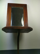 Load image into Gallery viewer, Antique Wall Mirror and Shelf Wood Wooden Inlaid with Beveled Glass Vanity or Shaving Victorian Late 1800's- Early 1900's Original