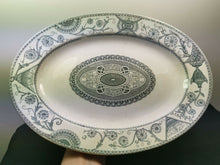 Load image into Gallery viewer, Antique Ceramic Pottery Serving Platter Bells Pottery Glasgow Scotland Transferware Blue and White Oval Victorian Original 1800's Tableware