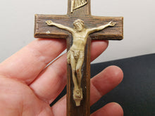 Load image into Gallery viewer, Antique Crucifix Cross Wood and Celluloid Late 1800's - Early 1900's Original