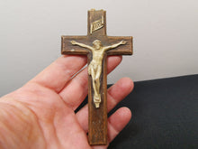 Load image into Gallery viewer, Antique Crucifix Cross Wood and Celluloid Late 1800's - Early 1900's Original