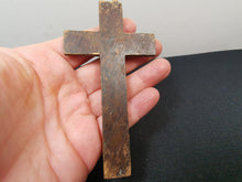 Load image into Gallery viewer, Antique Crucifix Cross Wood and Celluloid Late 1800's - Early 1900's Original