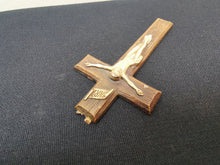 Load image into Gallery viewer, Antique Crucifix Cross Wood and Celluloid Late 1800's - Early 1900's Original