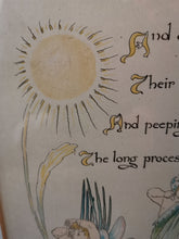 Load image into Gallery viewer, Antique Walter Crane The Long Procession Lithograph Print Illustration Hand Tinted Framed