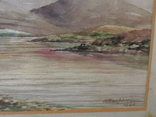 Load image into Gallery viewer, Vintage Watercolor Painting of Scottish Landscape Scotland Loch Highlands Original Art Signed MacPherson in Frame Framed Watercolour 1935