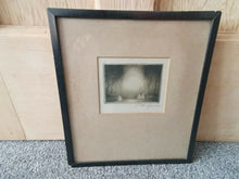 Load image into Gallery viewer, Antique Ladies in Forest Woods Etching Engraving Signed by Artist Original Art in Frame Framed Black and White Early 1900's - 1920's