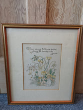 Load image into Gallery viewer, Antique Walter Crane Buttercups and Cowslips Lithograph Print Illustration Hand Tinted Framed